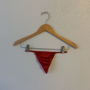 Red Silk Thong
